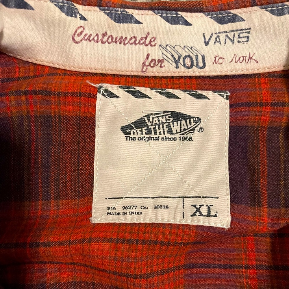 VANS Mens Large L Button-up shirt size XL - Picture 6 of 9